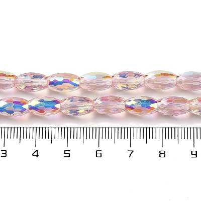 AB Color Plated Transparent Electroplate Beads Strands EGLA-H104-05C-1