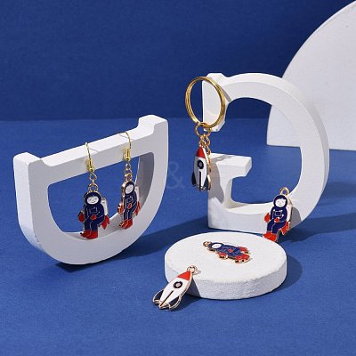20Pcs 2 Style Zinc Alloy Enamel Pendants ENAM-LS0001-17G-1