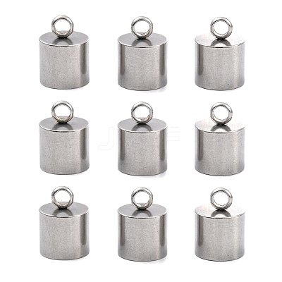 Tarnish Resistant Smooth Surface 201 Stainless Steel Cord Ends X-STAS-R063-97-1