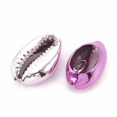 Electroplated Natural Cowrie Shell Beads X-SSHEL-S258-06D-1