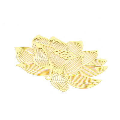 Brass Filigree Big Pendants KKC-T003-15G-1