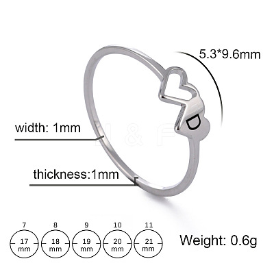304 Stainless Steel Finger Rings for Women Men FS-WGB974C-12-1
