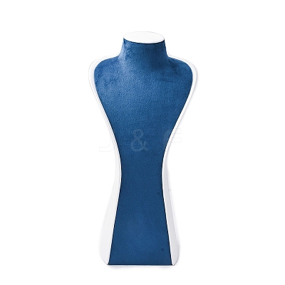 Bust Shaped PU Leather Jewelry Display Stands for Necklaces AJEW-A068-03C-1