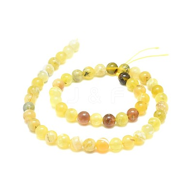 Natural Yellow Opal Beads Strands G-F674-07AB-8mm-1