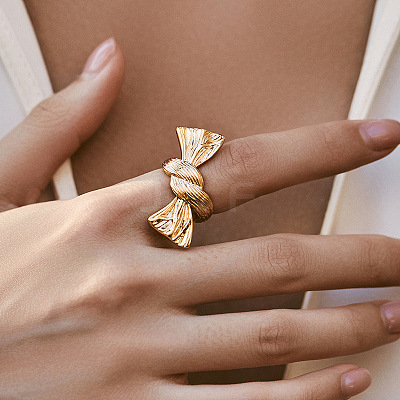 Brass Adjustable Cuff Open Rings for Women RJEW-Z097-03G-01-1