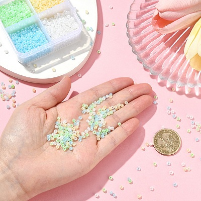 72G 4 Colors Glass Seed Beads SEED-YW0002-75B-1