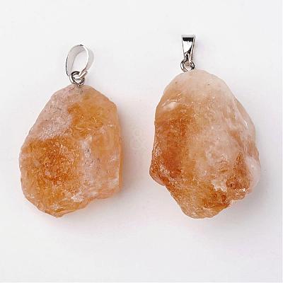 Natural Citrine Pendants G-G884-A01-1