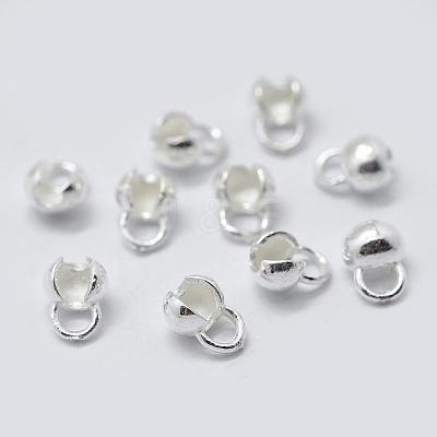 Sterling Silver Bead Tips Knot Covers X-STER-K171-48S-1