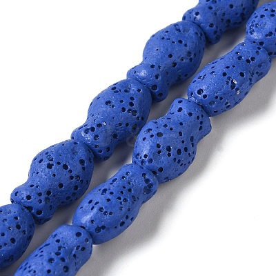 Natural Lava Rock Beads Strands G-U007-01E-1