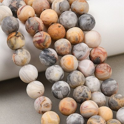 Natural Crazy Lace Agate Beads Strands G-Q462-10mm-12-1