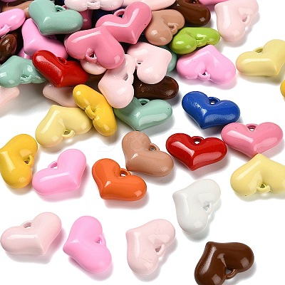 Baking Paint Acrylic Pendants OACR-H059-01B-1