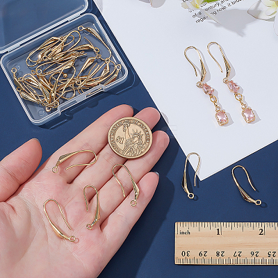 30Pcs Rack Plating Eco-friendly Brass Earring Hooks KK-ME0002-43-1