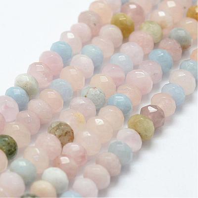 Natural Morganite Bead Strands G-G662-10-6mm-1