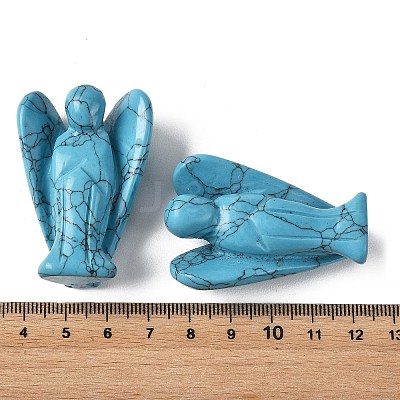 Dyed Synthetic Turquoise Carved Angle Figurines GG-CBA9C2C-A17-1