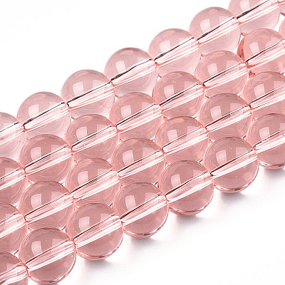 Transparent Glass Beads Strands GLAA-T032-T10mm-10-1