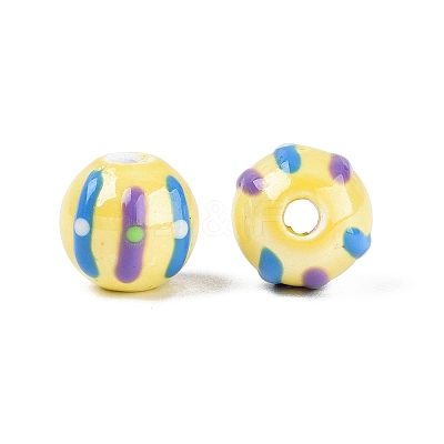 Handmade Porcelain Ceramic Beads PORC-Q005-03F-1