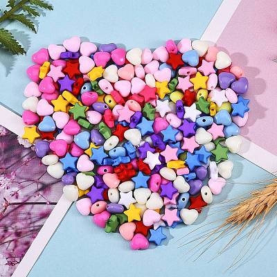 1500Pcs 15 Style Opaque Acrylic Beads SACR-SZ0001-13-1