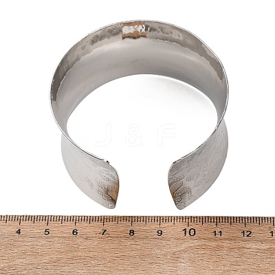 Hammered Brass Cuff Bangles for Women BJEW-A163-04B-P-1