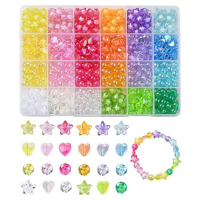 Transparent Acrylic Beads TACR-YW0001-99-1