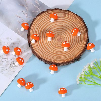 20Pcs Mushroom Silicone Focal Beads JX901G-1