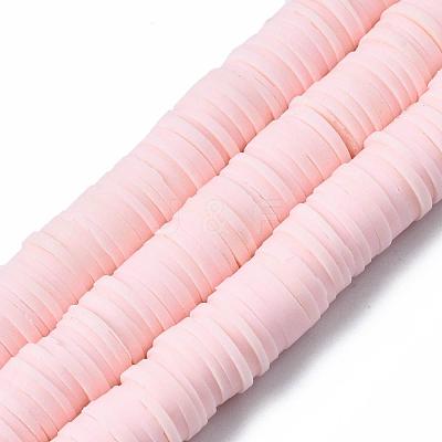 Flat Round Handmade Polymer Clay Beads CLAY-R067-10mm-27-1
