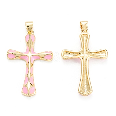 Brass Enamel Pendants KK-M220-06G-C-1