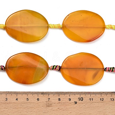 Natural Yellow Agate Beads Strands G-A321-H04-01-1