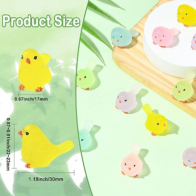20Pcs 10 Styles Luminous Bird Miniature Ornaments DJEW-CJZ0001-006-1