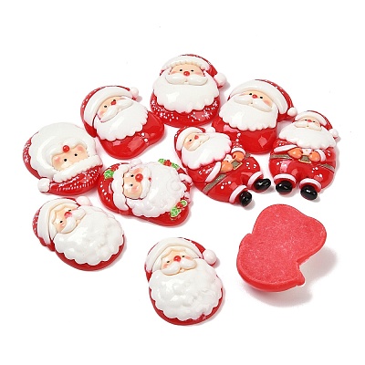 Christmas Opaque Resin Cabochons RESI-K030-03-1