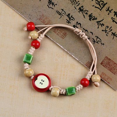 Handmade Porcelain Beaded Charm  Bracelets FS-WG33B94-14-1