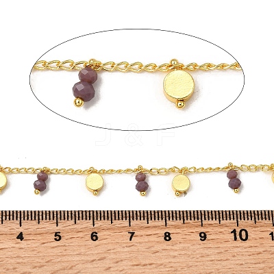 Brass Flat Round Link Chains CHC-H114-07G-09-1