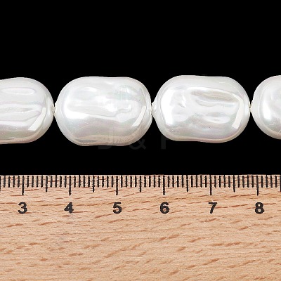 Electroplate Opaque Glass Imitation Pearl Beads Strands EGLA-H113-01A-1