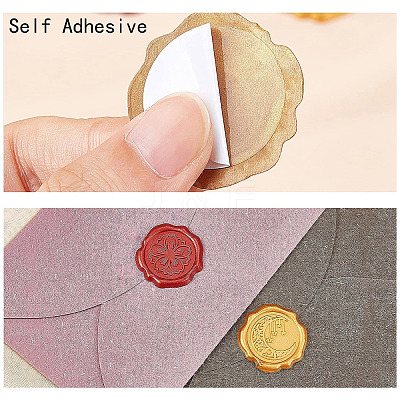 25Pcs Adhesive Wax Seal Stickers DIY-CP0009-11B-07-1