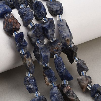 Raw Rough Natural Sodalite Beads Strands GG-CBA0B77-A01-01-1