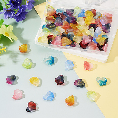 90Pcs 9 Colors Handmade Lampwork Beads LAMP-TA0002-40-1