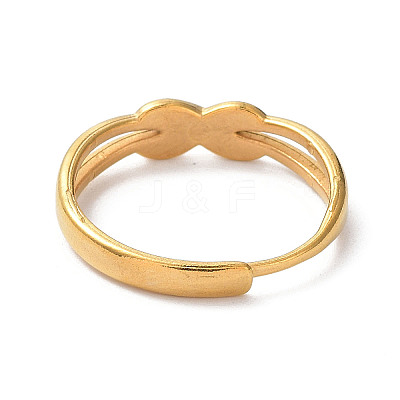 Ion Plating(IP) 304 Stainless Steel Infinity Adjustable Rings LS-RJEW-D006-17G-1