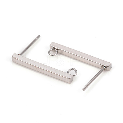 Non-Tarnish 304 Stainless Steel Stud Earring Findings STAS-L244-14B-P-1