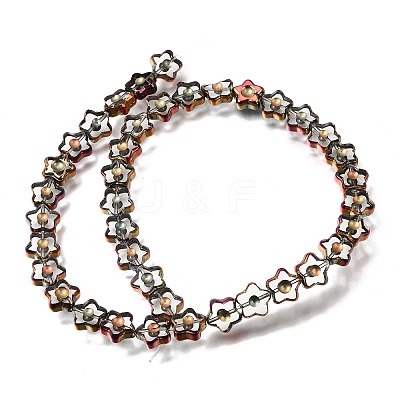 Electroplated Transparent Glass Beads Strands GL-CBA98F0-09D-1