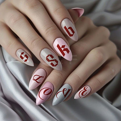 Stainless Steel DIY Nail Art Templates MRMJ-WH0092-026-1