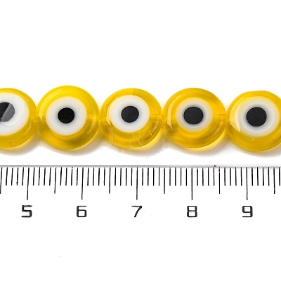 Handmade Evil Eye Lampwork Beads Strands LAMP-R006-01-1