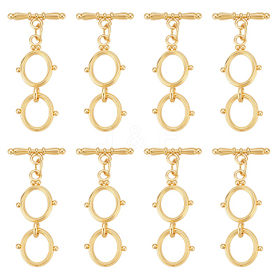 8Pcs Brass Toggle Clasps KK-ME0002-32-1