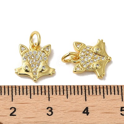 Rack Plating Brass Micro Pave Cubic Zirconia Pendants KK-K377-67G-1