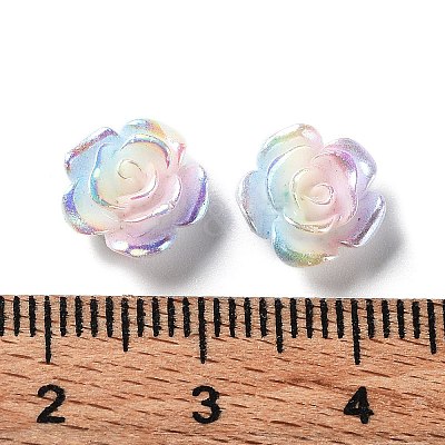 Tricolor Opaque Resin Cabochons LS-CRES-P029-C02-1