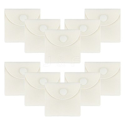 Square Velvet Jewelry Package Bags ABAG-WH0035-055A-03-1