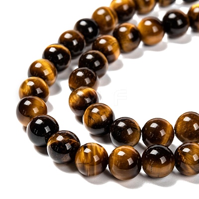 Natural Tiger Eye Beads Strands X-G-J303-11-8mm-1