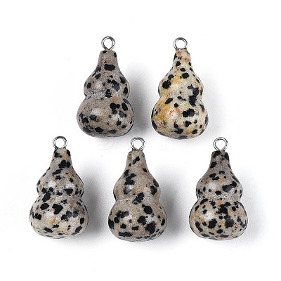 Natural Dalmatian Jasper Pendants G-T144-73D-1