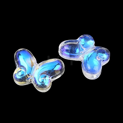 AB Color Plated Transparent Glass Beads GLAA-Z020-01A-1