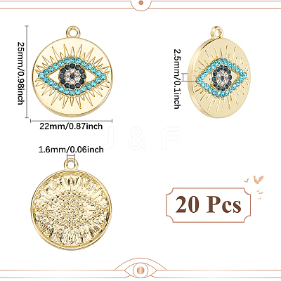 20Pcs Rack Plating Alloy Pendants FIND-SC0013-22-1