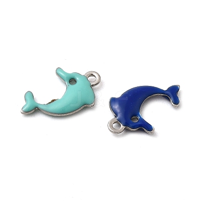 304 Stainless Steel Enamel Charms STAS-Q363-14C-P-1
