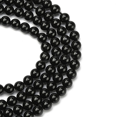Grade A Natural Tourmaline Round Bead Strands G-L417-10-6mm-1